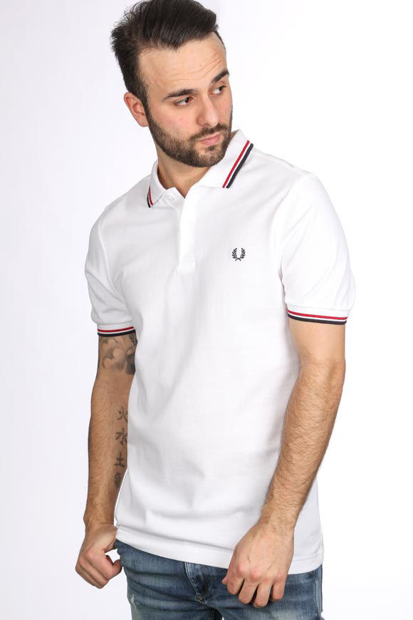 Fred Perry Poloshirt | White | Herren  | S von Fred Perry