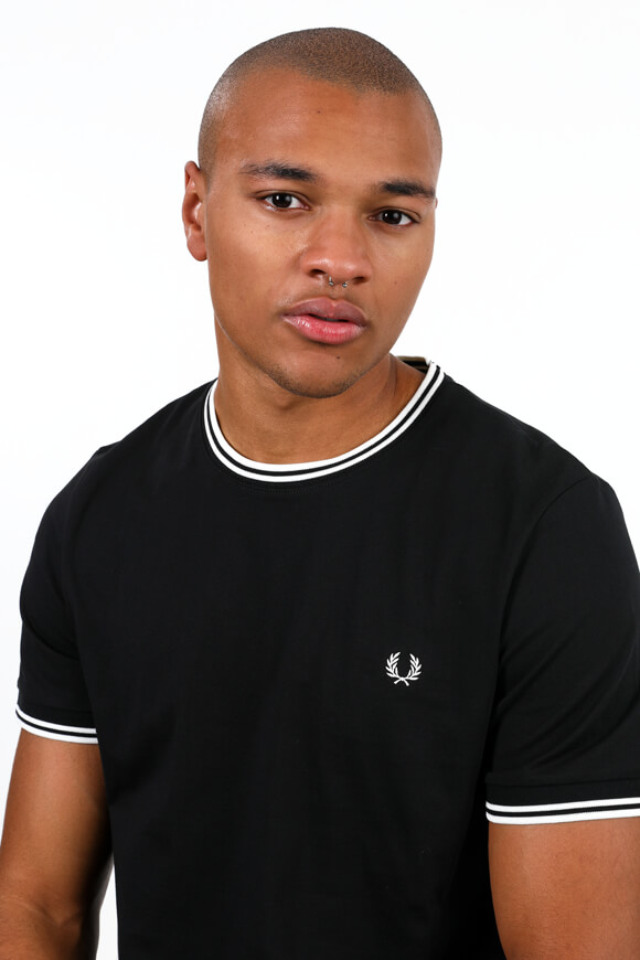 Fred Perry T-Shirt | Black | Herren  | L von Fred Perry