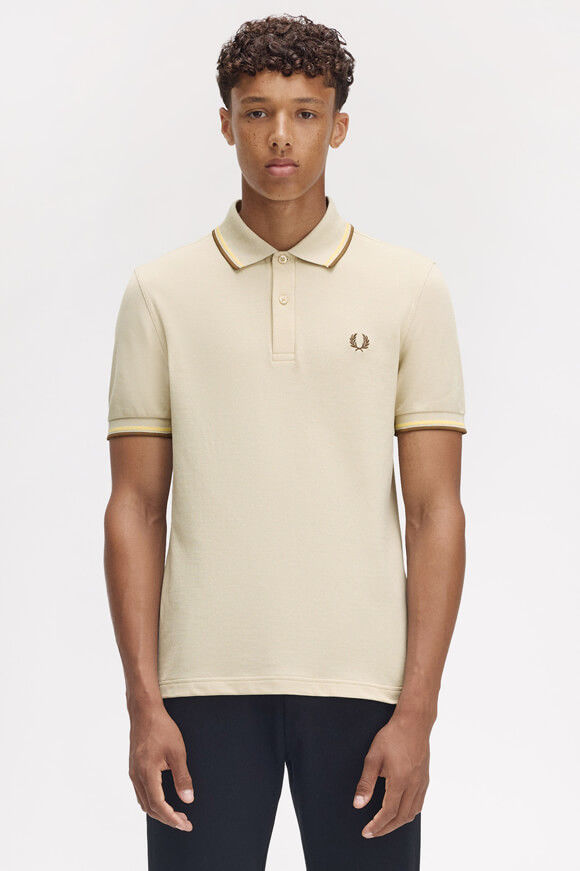Fred Perry Twin Tipped Poloshirt | Oatmeal | Herren | M Fred Perry Twin Tipped Poloshirt | Oatmeal | Herren | M von Fred Perry