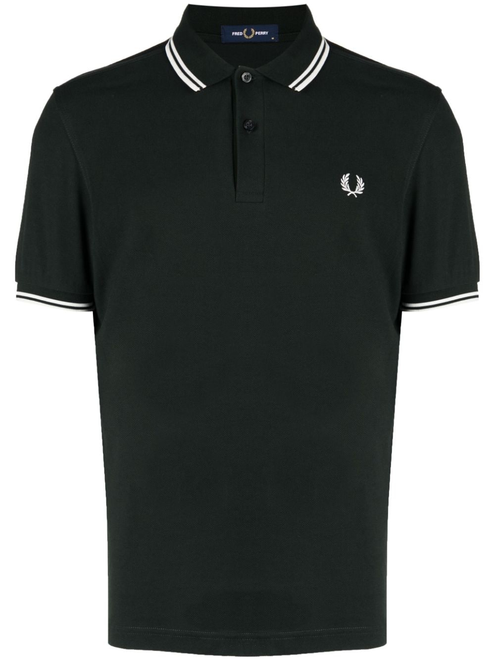 Fred Perry contrast-trim cotton polo shirt - Green von Fred Perry