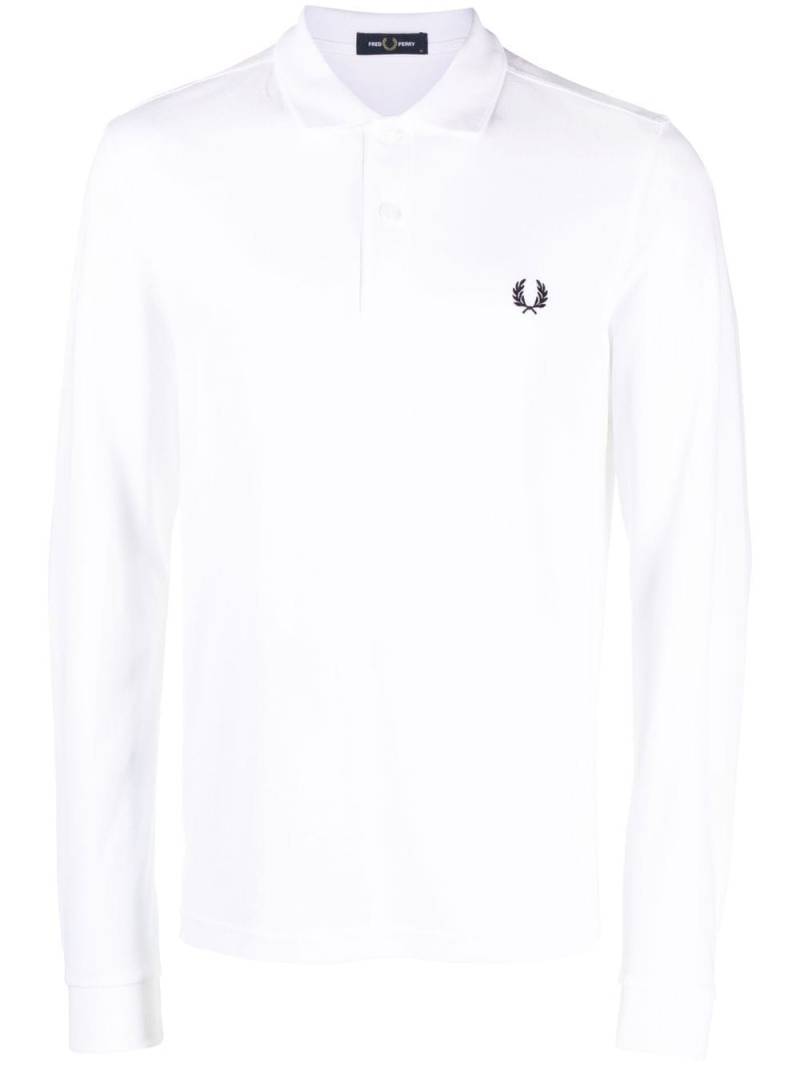 Fred Perry crest-motif polo shirt - White von Fred Perry