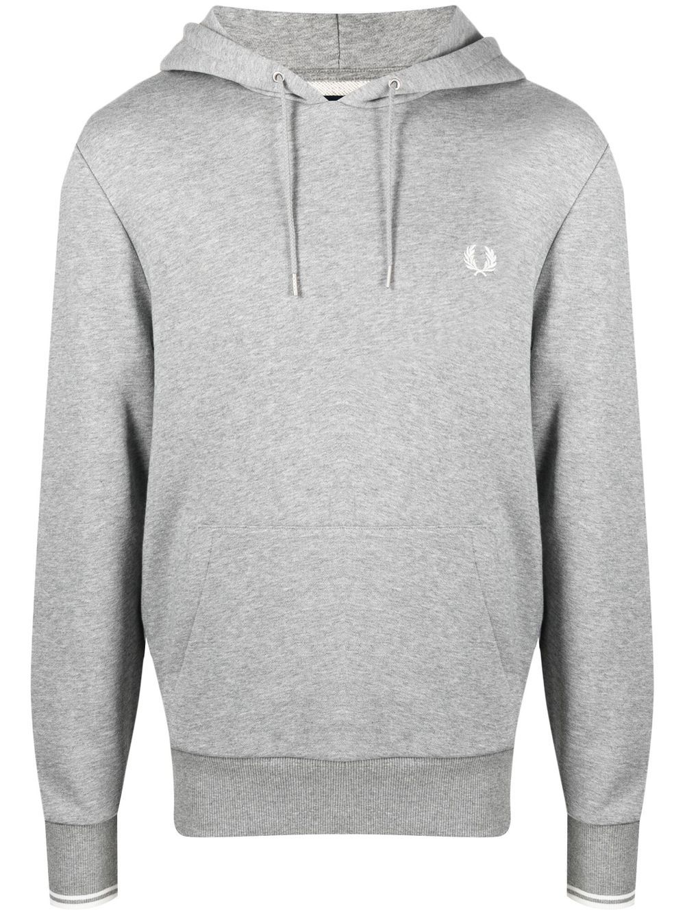 Fred Perry drawstring embroidered-logo hoodie - Grey von Fred Perry