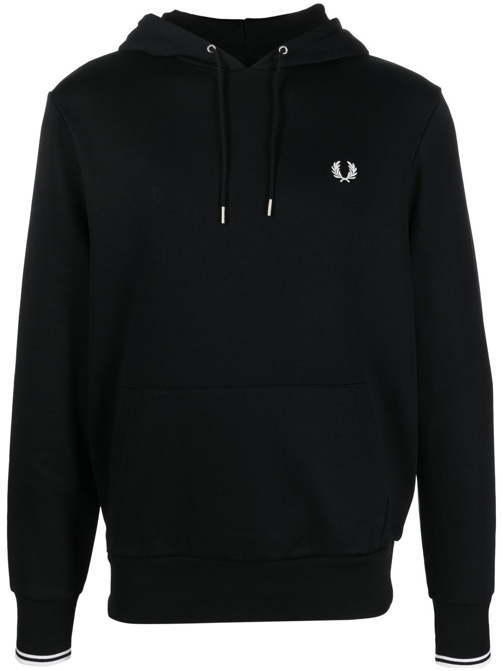 Fred Perry embroidered-logo detail hoodie - Black von Fred Perry