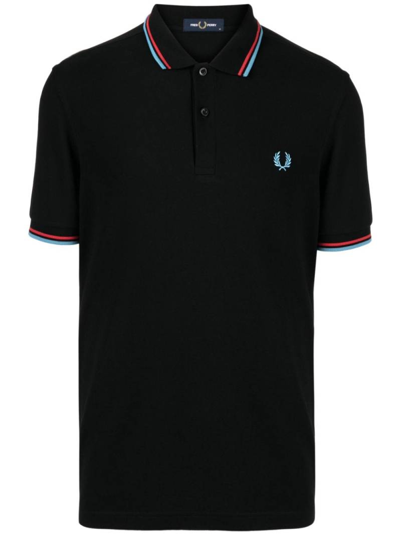 Fred Perry embroidered-logo polo shirt - Black von Fred Perry