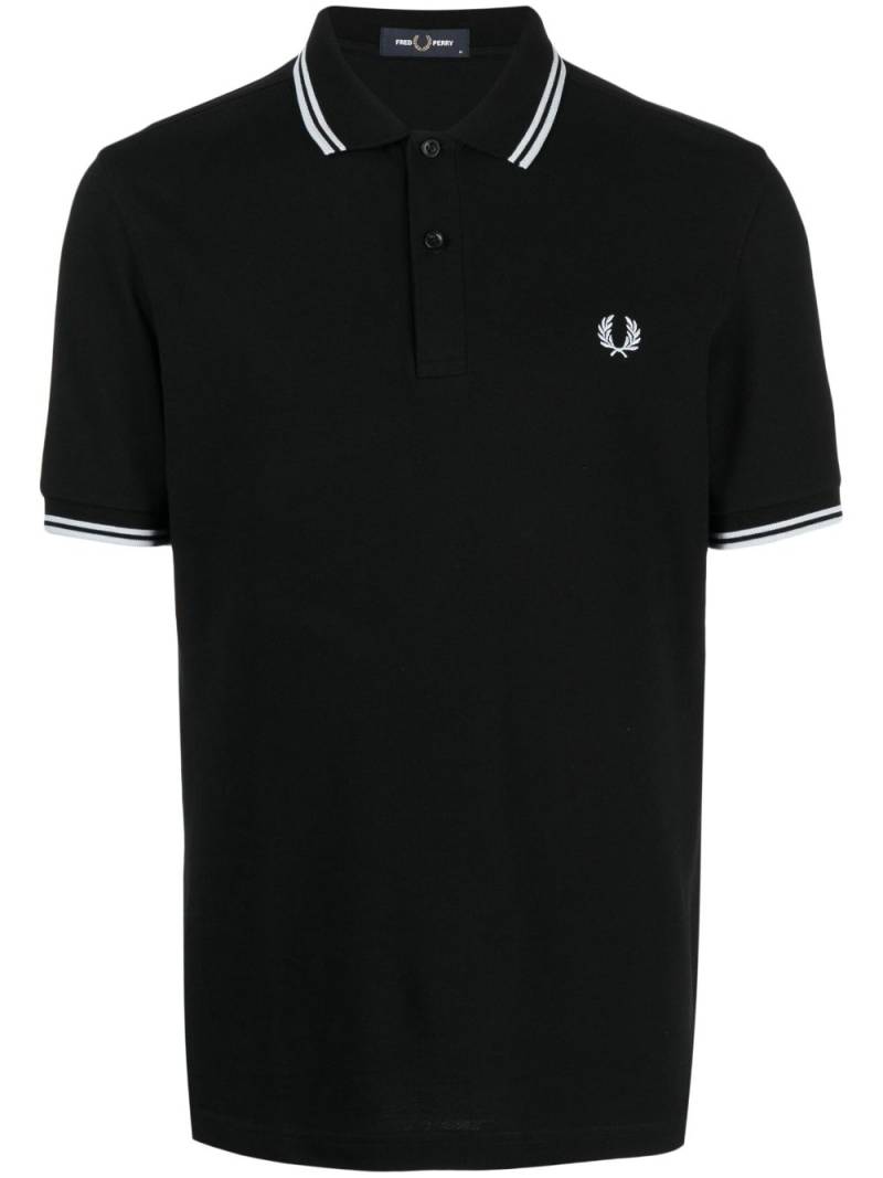 Fred Perry embroidered-logo polo shirt - Black von Fred Perry