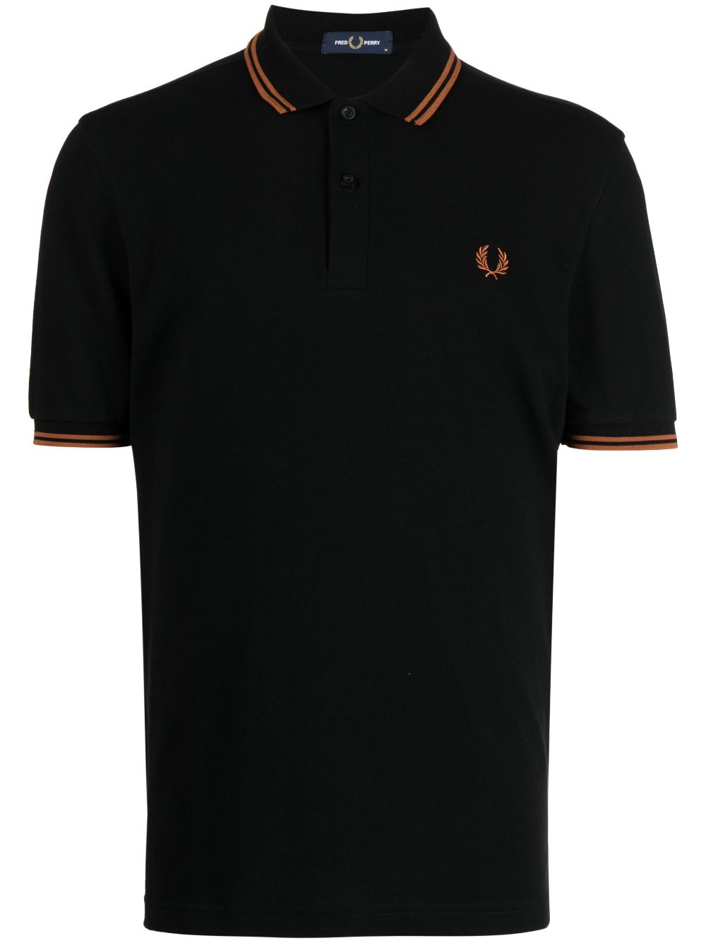 Fred Perry embroidered-logo polo shirt - Black von Fred Perry