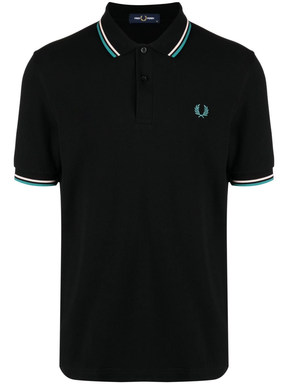 Fred Perry embroidered-logo polo shirt - Black von Fred Perry