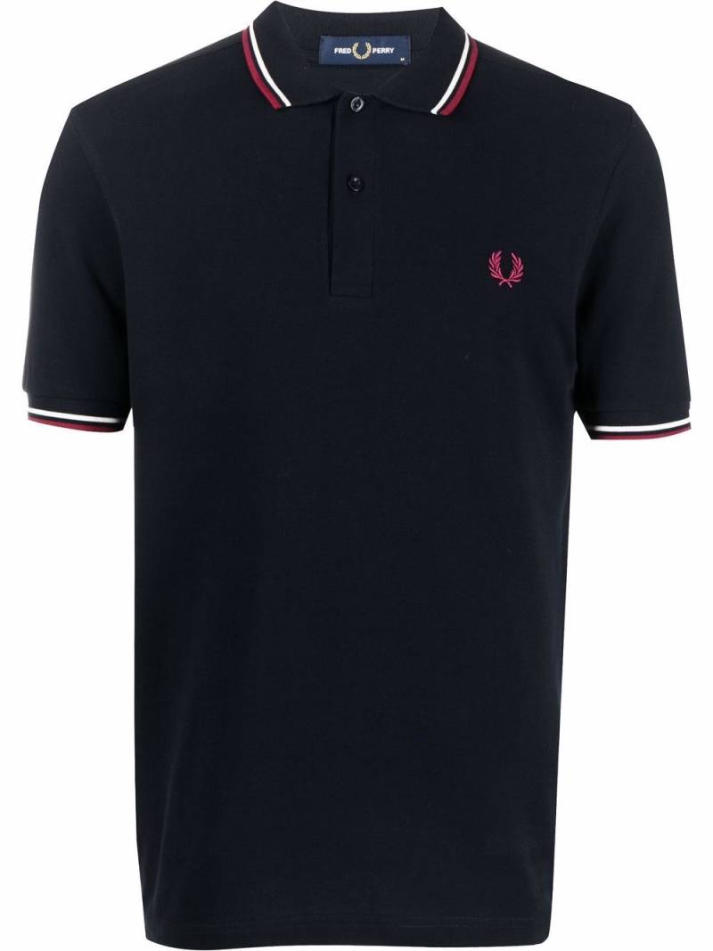 Fred Perry embroidered-logo polo shirt - Blue von Fred Perry