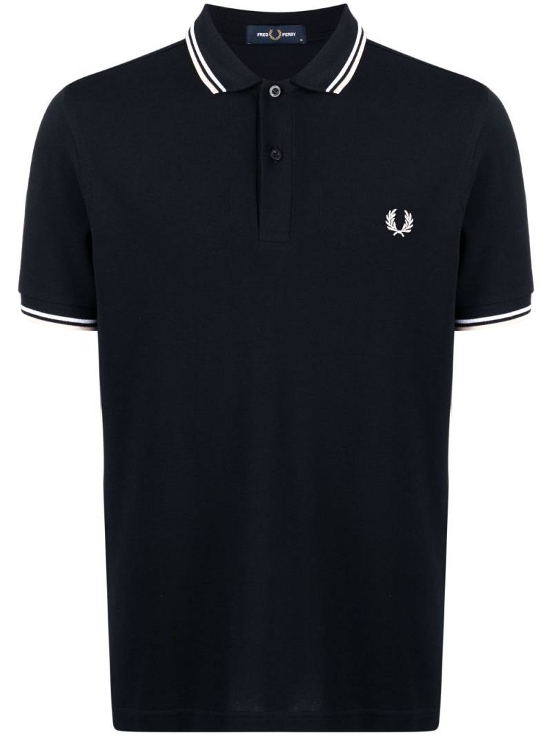 Fred Perry embroidered-logo polo shirt - Blue von Fred Perry