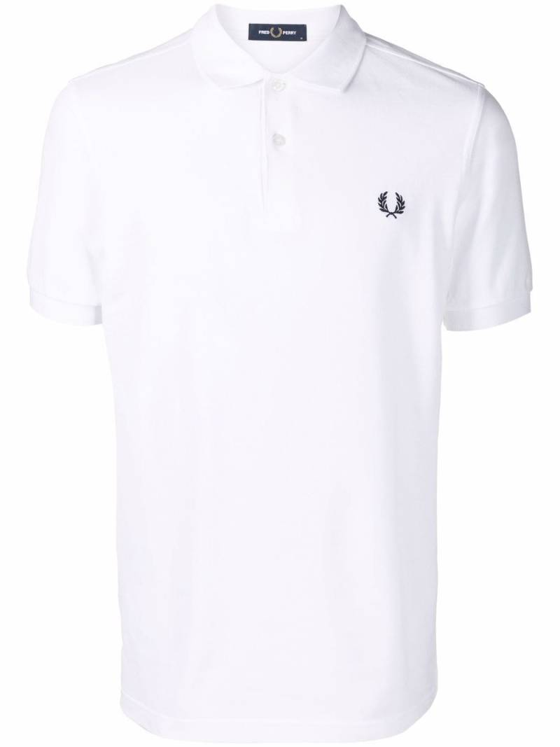 Fred Perry embroidered logo polo shirt - White von Fred Perry