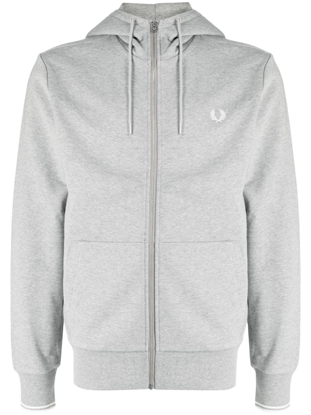 Fred Perry embroidered-logo zip-fastening jacket - Grey von Fred Perry