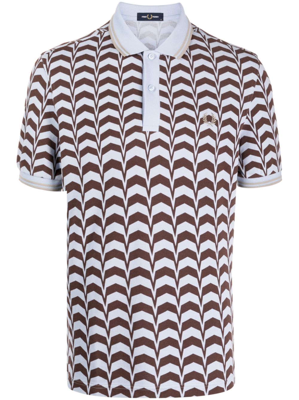 Fred Perry graphic-print polo shirt - Blue von Fred Perry