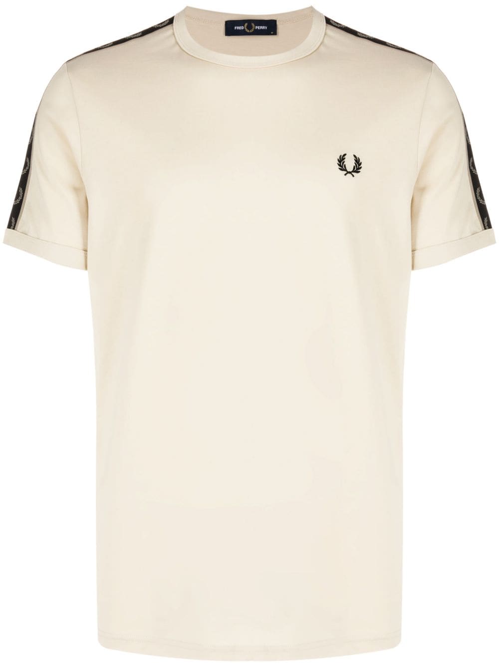 Fred Perry logo-embroidered cotton T-shirt - Neutrals von Fred Perry