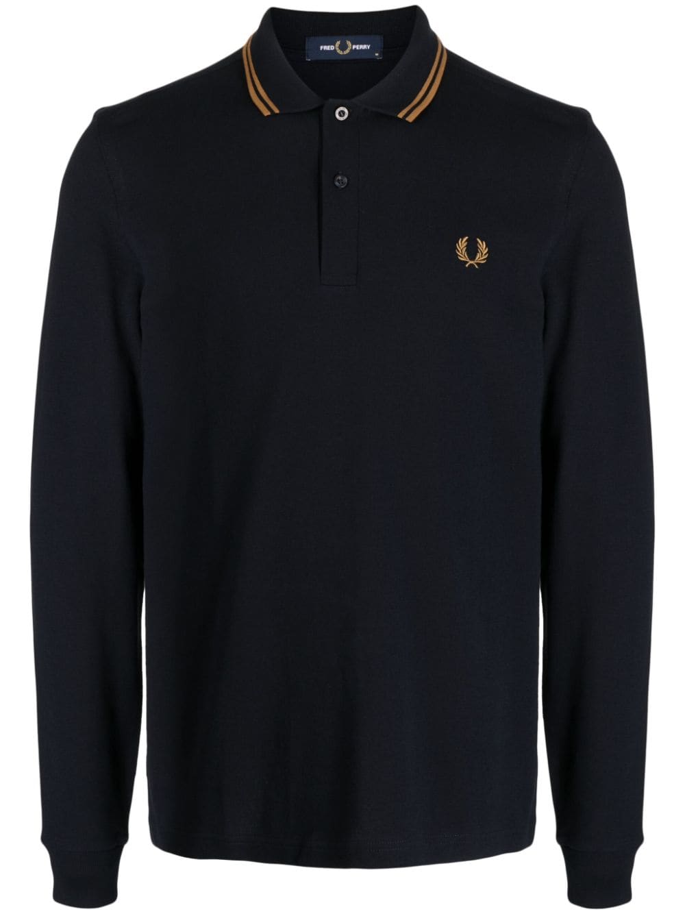 Fred Perry logo-embroidered cotton polo shirt - Blue von Fred Perry