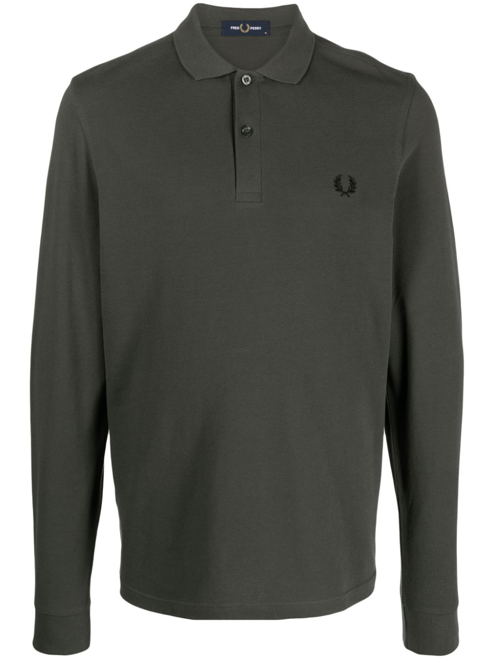 Fred Perry logo-embroidered cotton polo shirt - Green von Fred Perry