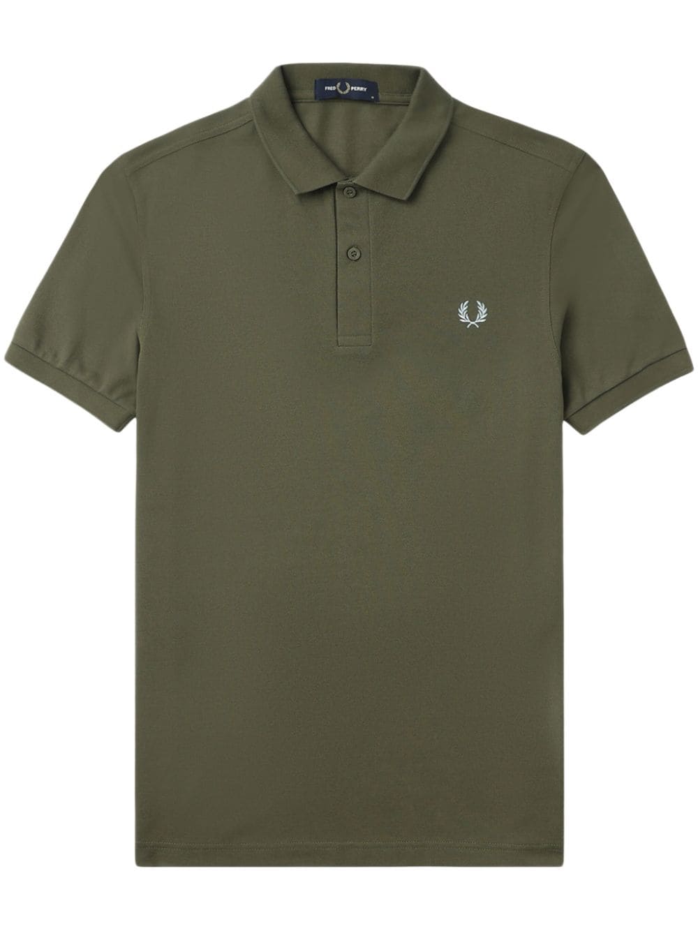 Fred Perry logo-embroidered cotton polo shirt - Green von Fred Perry
