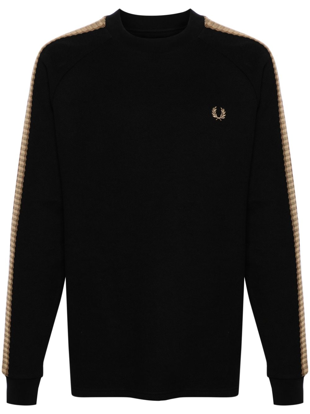 Fred Perry logo-embroidered cotton sweatshirt - Black von Fred Perry