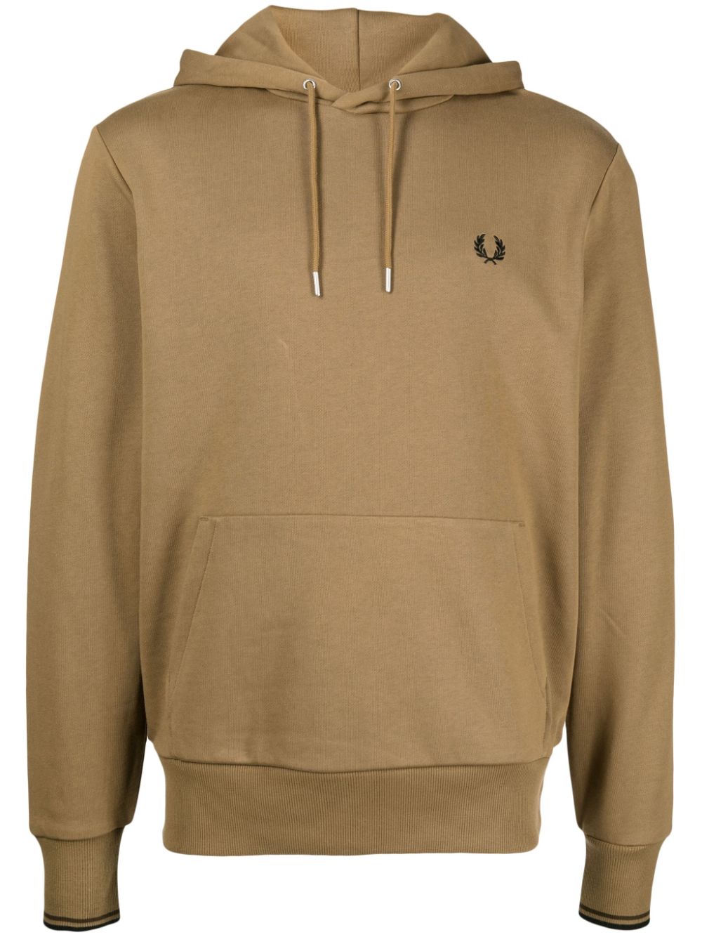 Fred Perry logo-embroidered drawstring hoodie - Brown von Fred Perry