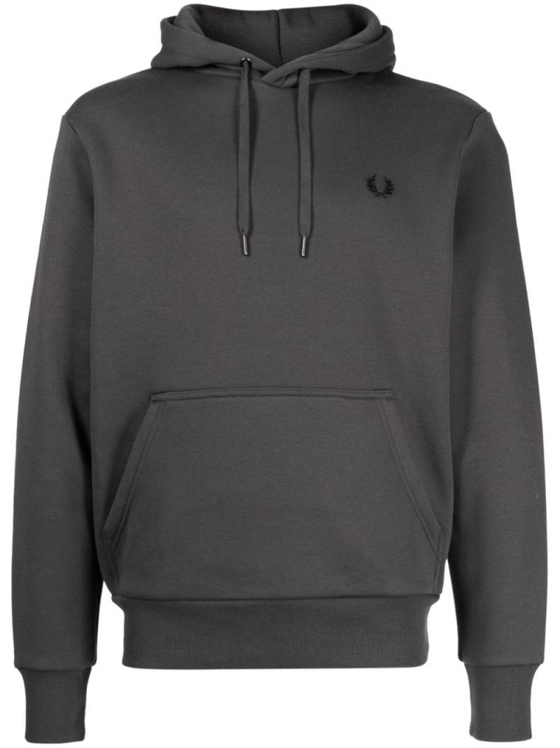 Fred Perry logo-embroidered logo-tape drawstring hoodie - Grey von Fred Perry