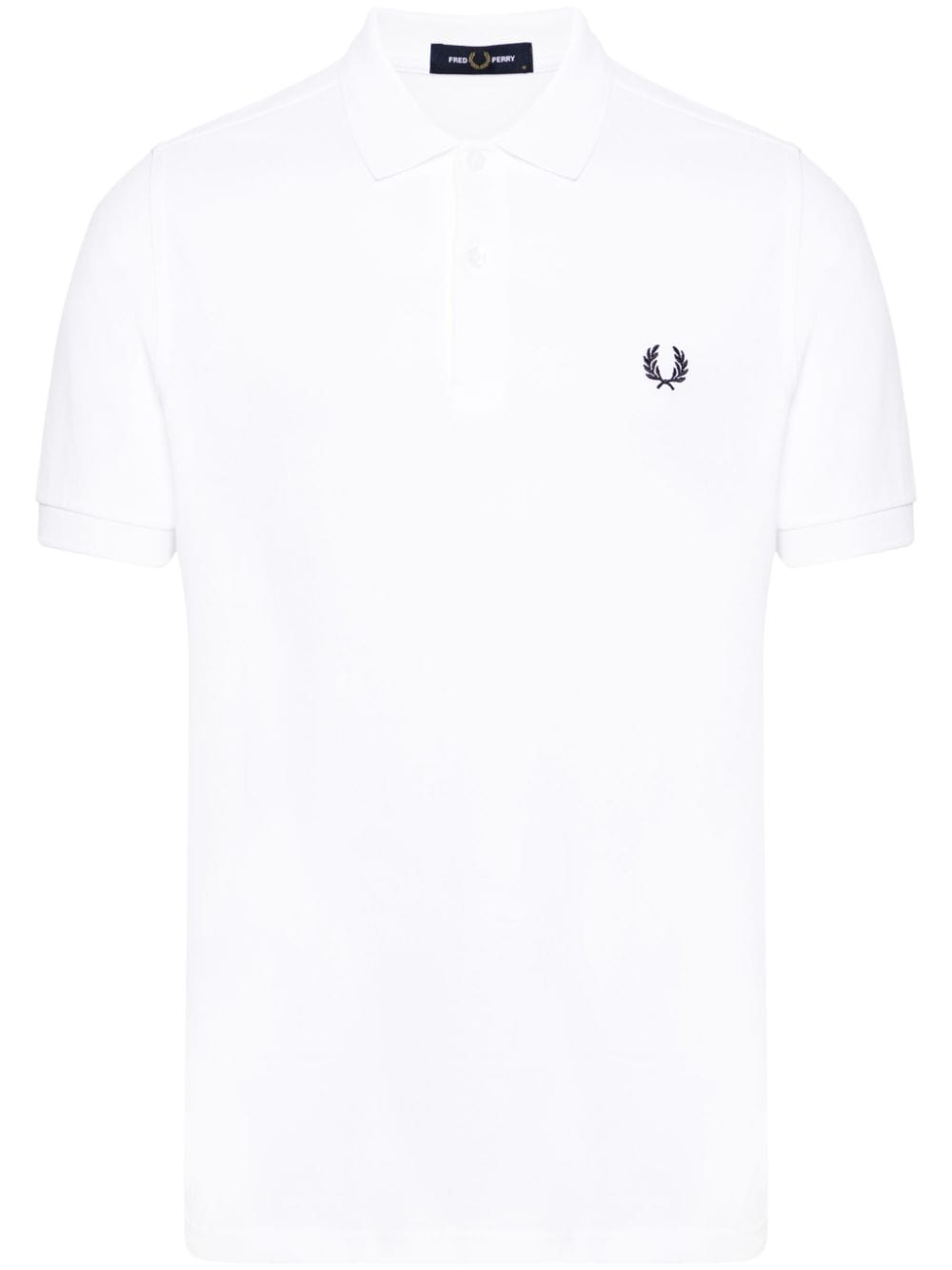 Fred Perry logo-embroidered piqué polo shirt - White von Fred Perry