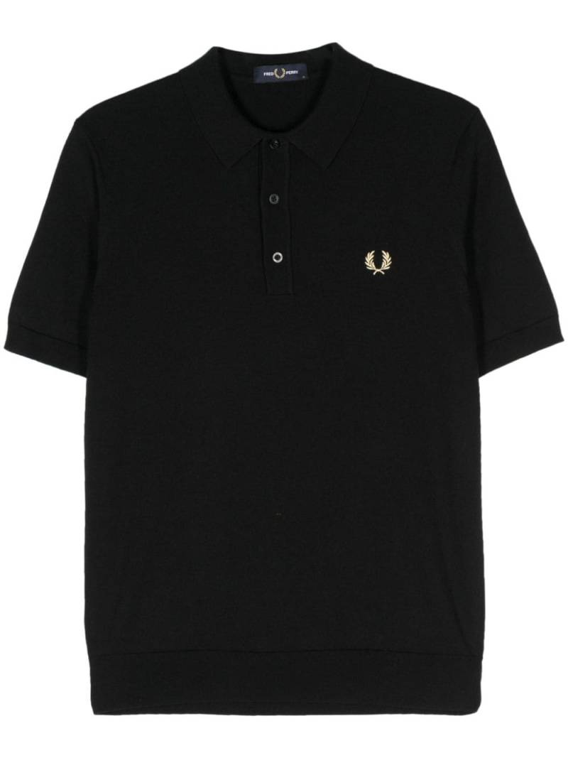 Fred Perry logo-embroidered polo shirt - Black von Fred Perry