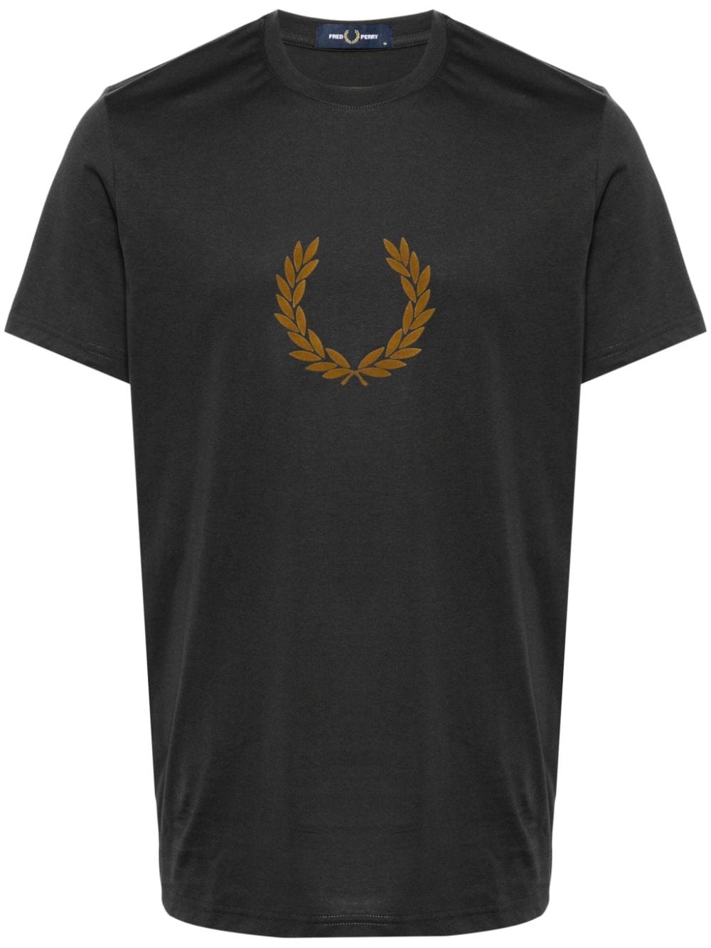 Fred Perry logo-flocked cotton T-shirt - Grey von Fred Perry
