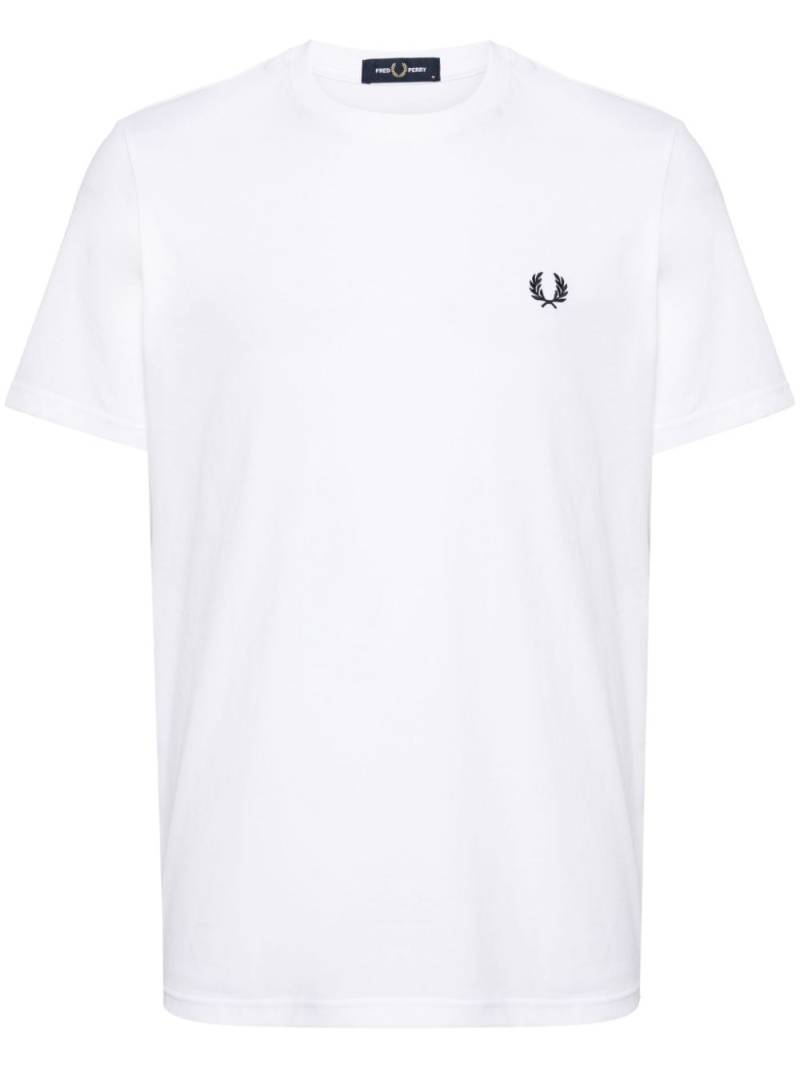 Fred Perry logo-print cotton T-shirt - White von Fred Perry