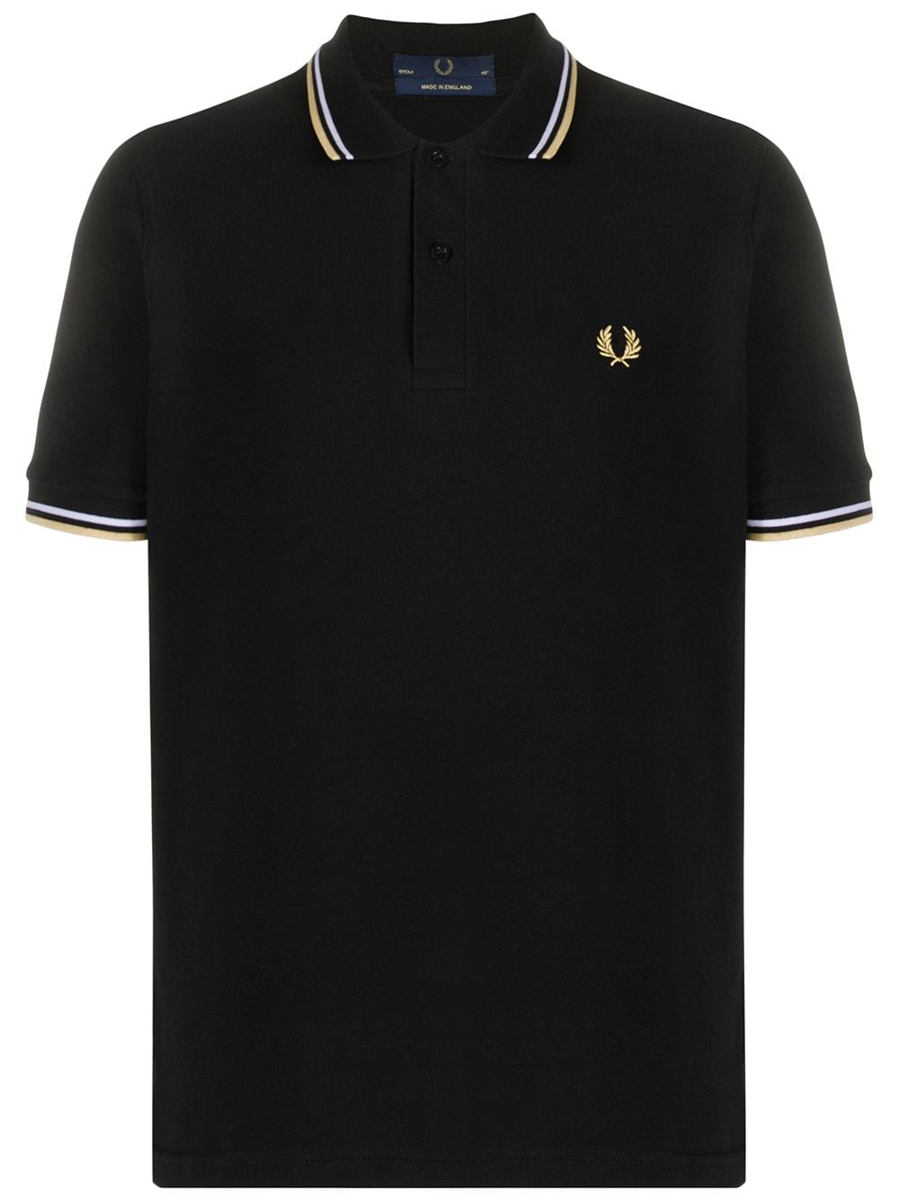 Fred Perry stripe trim polo shirt - Black von Fred Perry