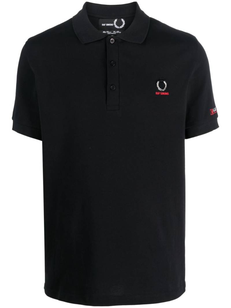 Fred Perry x Raf Simons embroidered-logo polo shirt - Black von Fred Perry