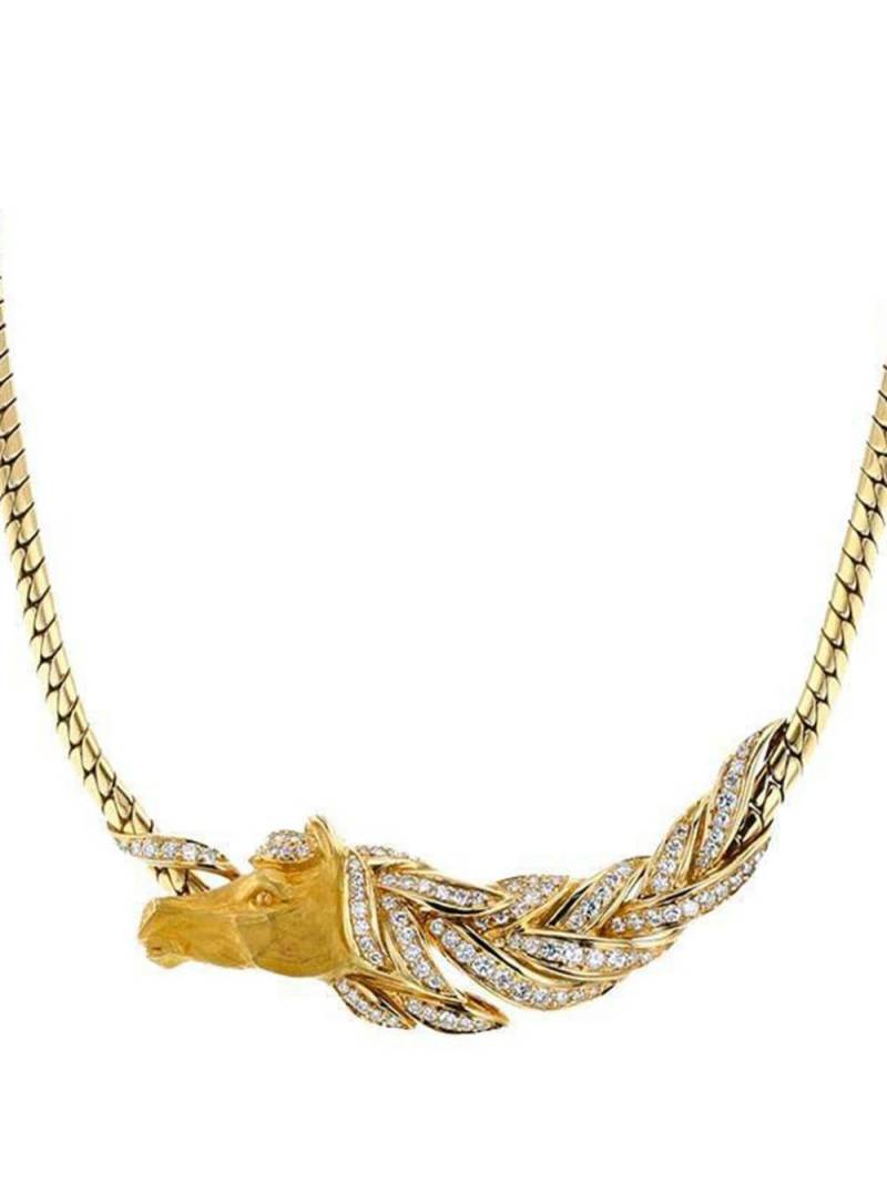 Fred horse motif diamond necklace - Gold von Fred