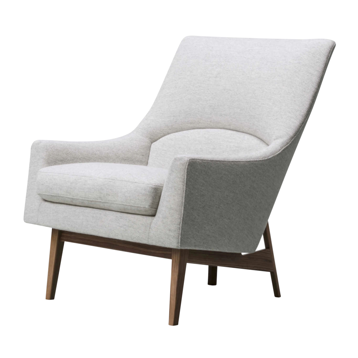 A-Chair Sessel , Bezug stoff remix3 - 163 warm grey, Gestell eiche schwarz lackiert von Fredericia