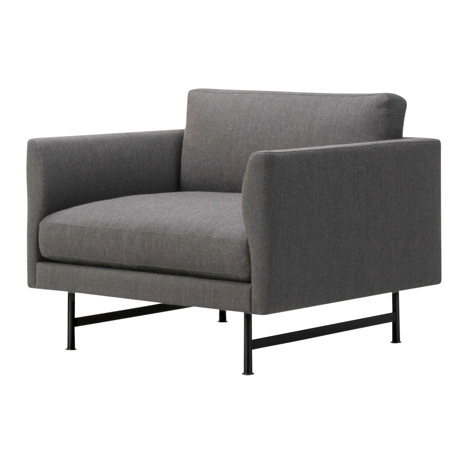 Calmo Lounge Chair Sessel, Bezug stoff remix3 - 123 cool grey, Beine metall, chrom matt von Fredericia