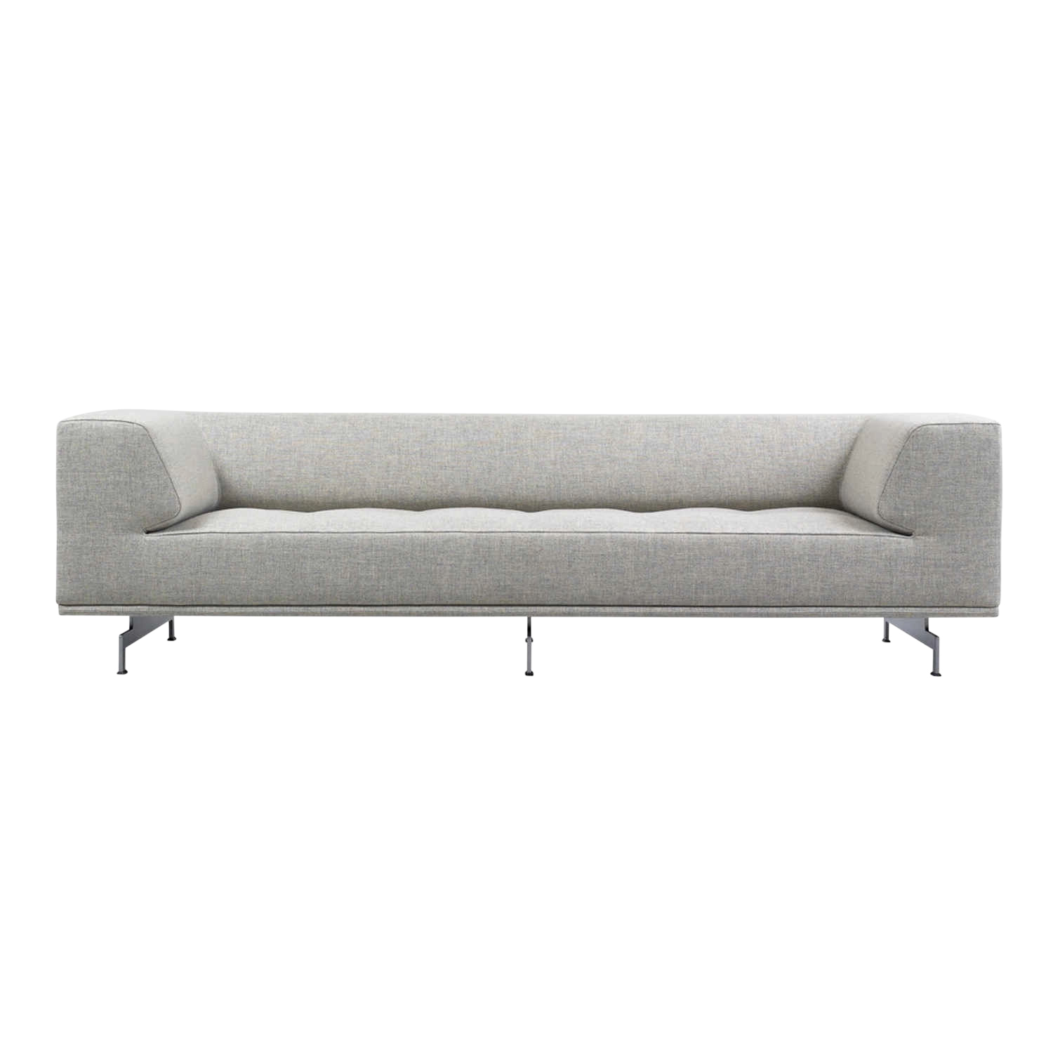 Delphi Stoff-Sofa , Bezug stoff remix3 - 223 beige, Grösse b. 240 cm, Untergestell aluminium gebürstet von Fredericia