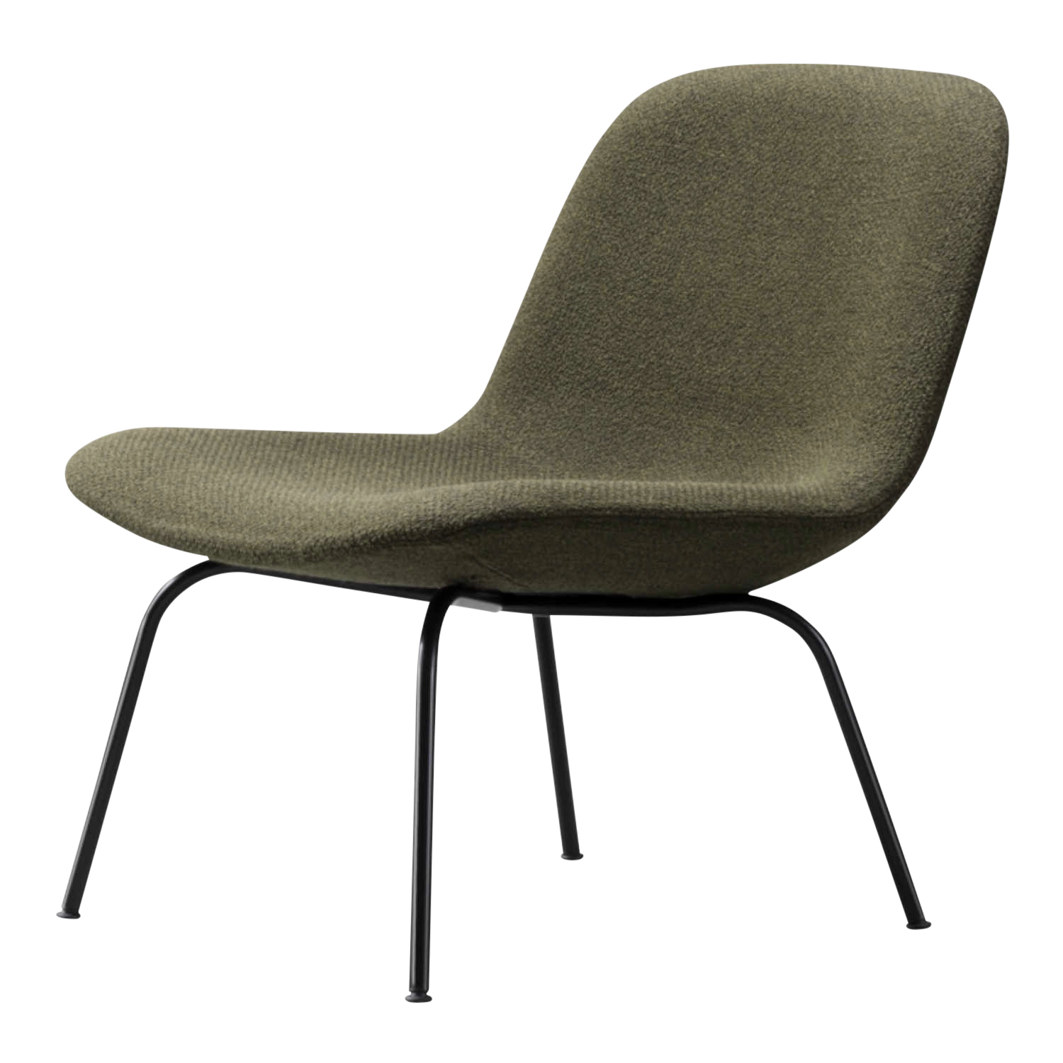 Eyes Lounge Chair Stoff-Sessel, Bezug stoff remix3 - 954 olive green, Gestell eiche geräuchert gebeizt von Fredericia