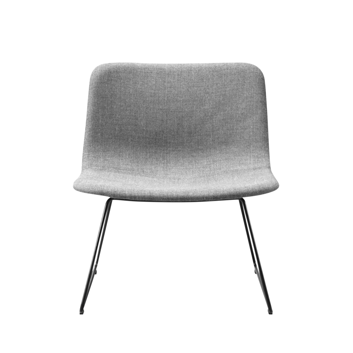 Pato 4372 Lounge Kufen-Sessel, Bezug stoff remix3 - 123 cool grey, Untergestell schwarz pulverbeschichtet von Fredericia