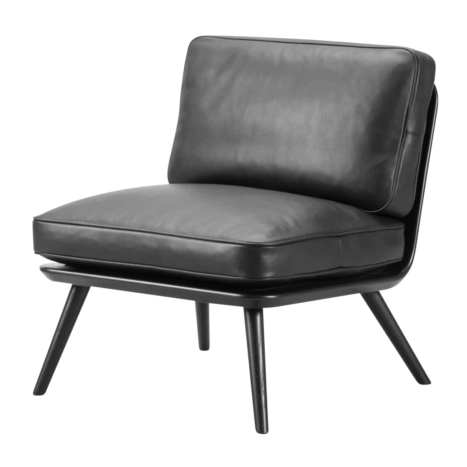 Spine 1711 Lounge Chair Petit Sessel , Bezug stoff remix3 - 123 cool grey, Gestell esche schwarz von Fredericia