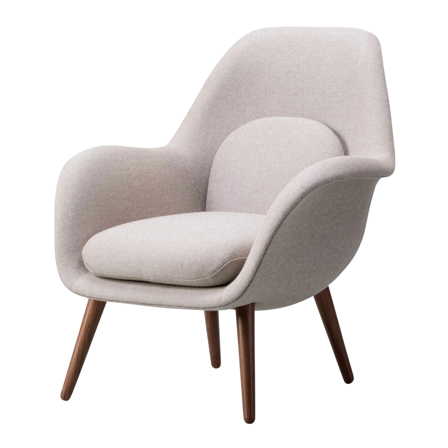 Swoon Lounge Petit Chair 1774 Sessel, Bezug stoff remix3 - 733 blue, Beine eiche schwarz lackiert von Fredericia