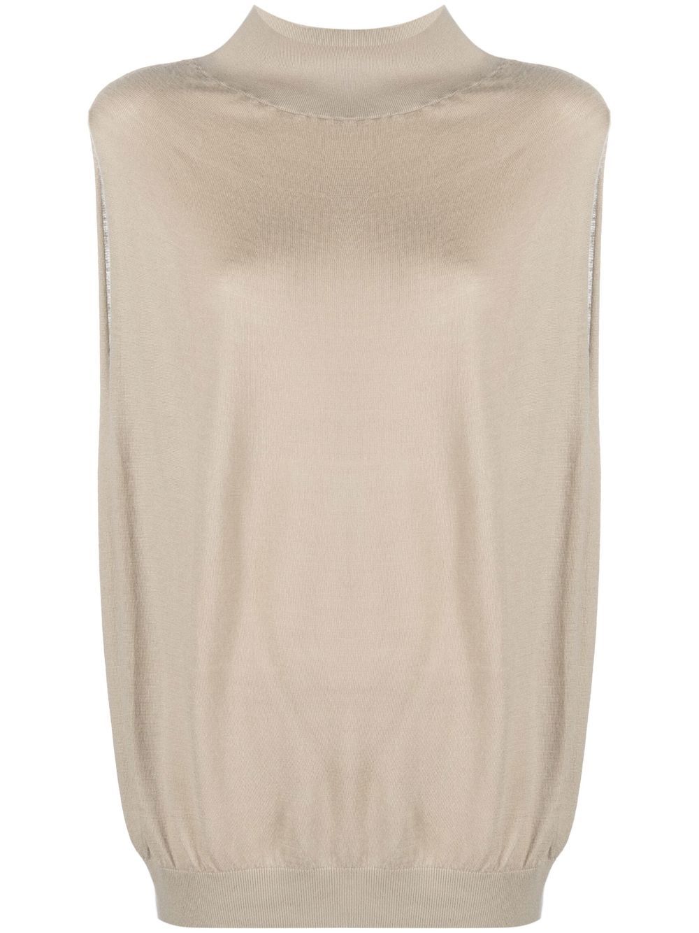 Frenckenberger high-neck knitted top - Neutrals von Frenckenberger