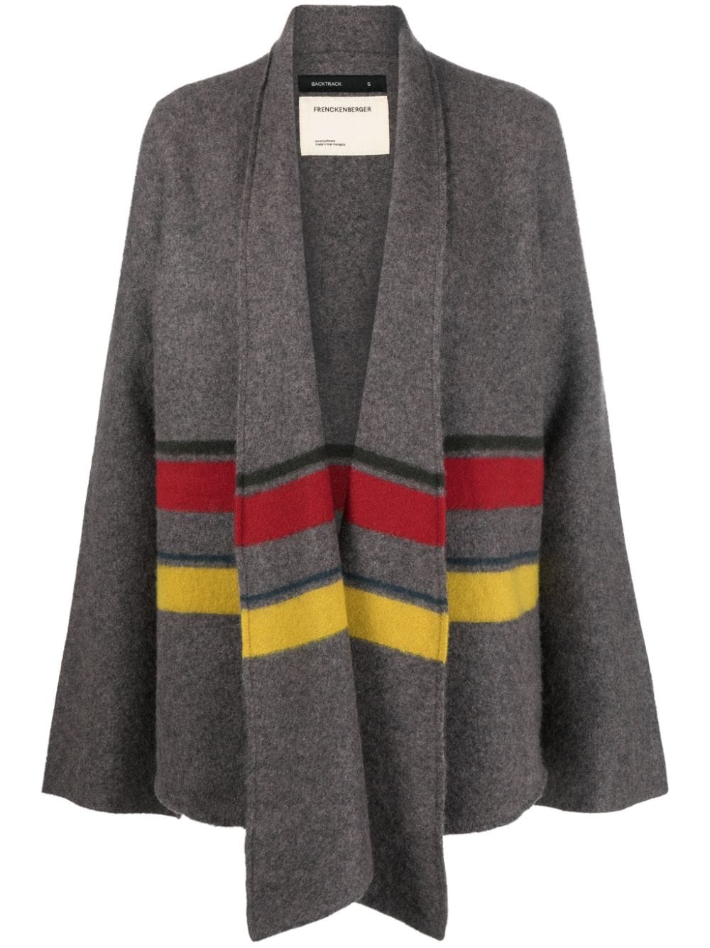 Frenckenberger stripe-print cashmere cardigan - Grey von Frenckenberger