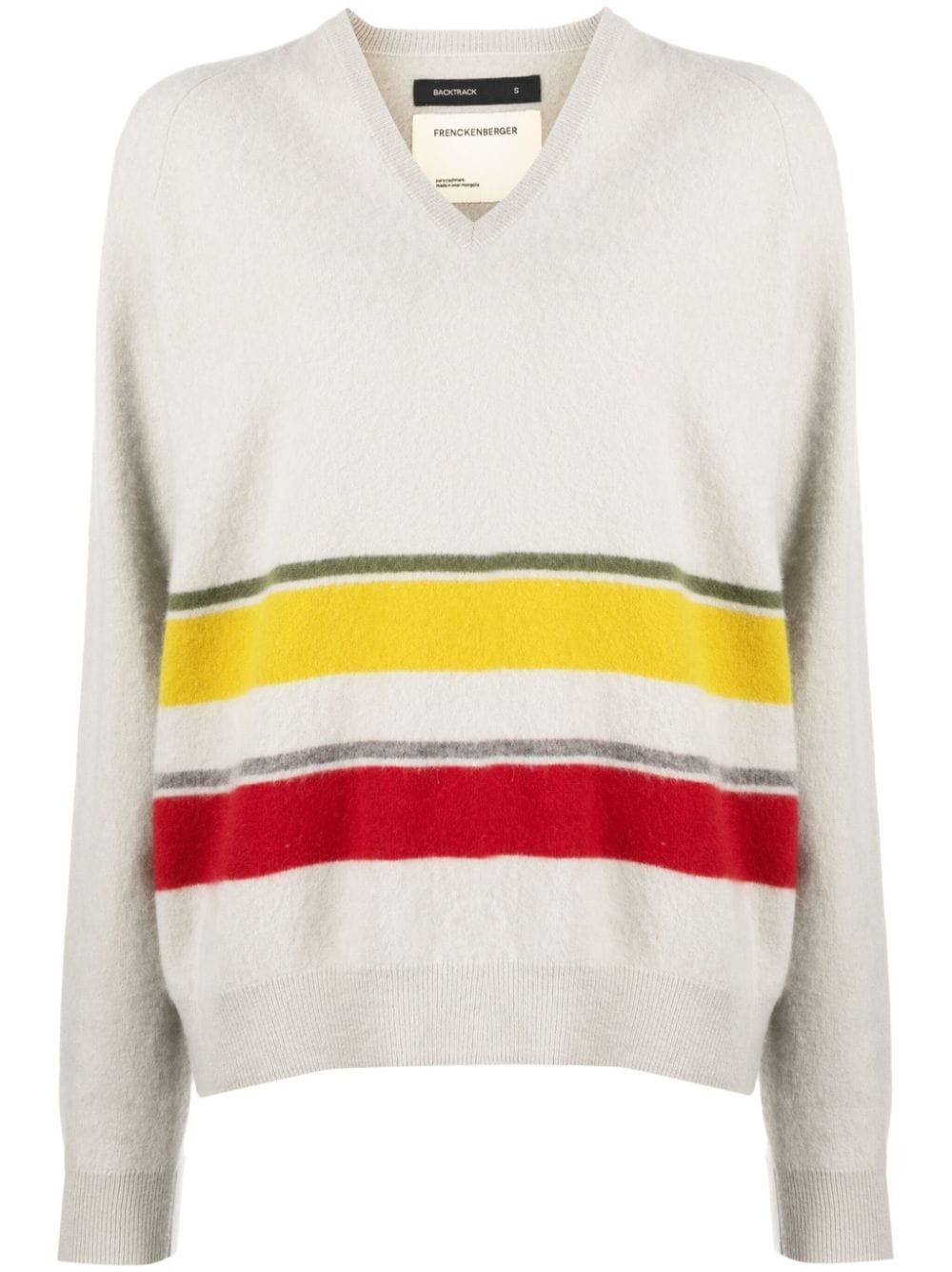 Frenckenberger striped cashmere jumper - Grey von Frenckenberger