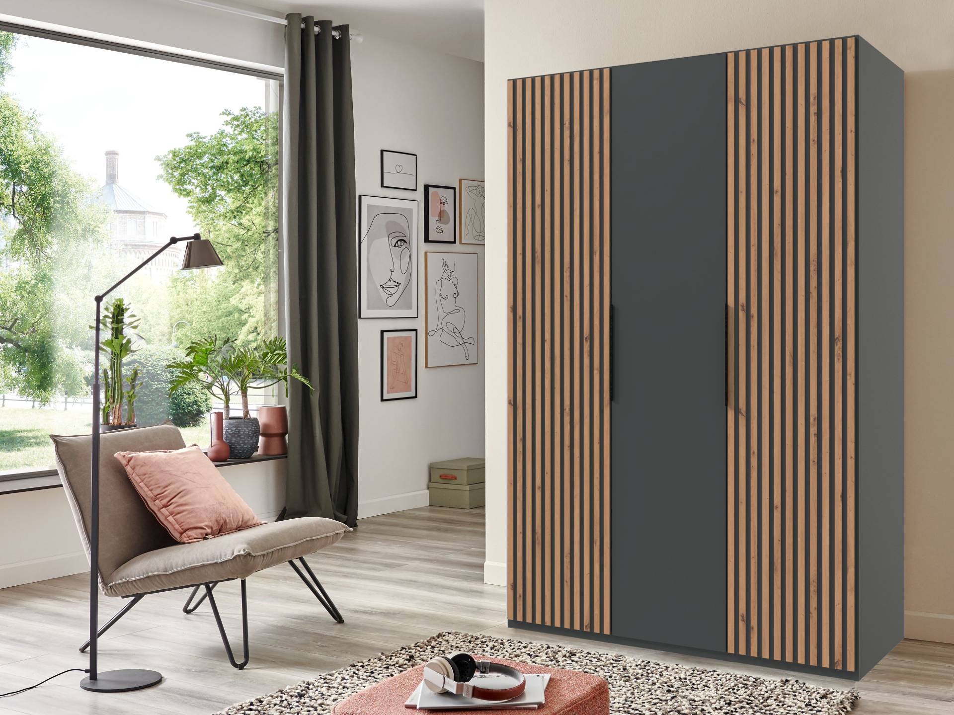 Wimex Drehtürenschrank »Andorra by fresh to go«, Mit 3D-Leisten für Akustikpaneel-Optik Wimex Drehtürenschrank »Andorra by fresh to go«, Mit 3D-Leisten für Akustikpaneel-Optik von Wimex