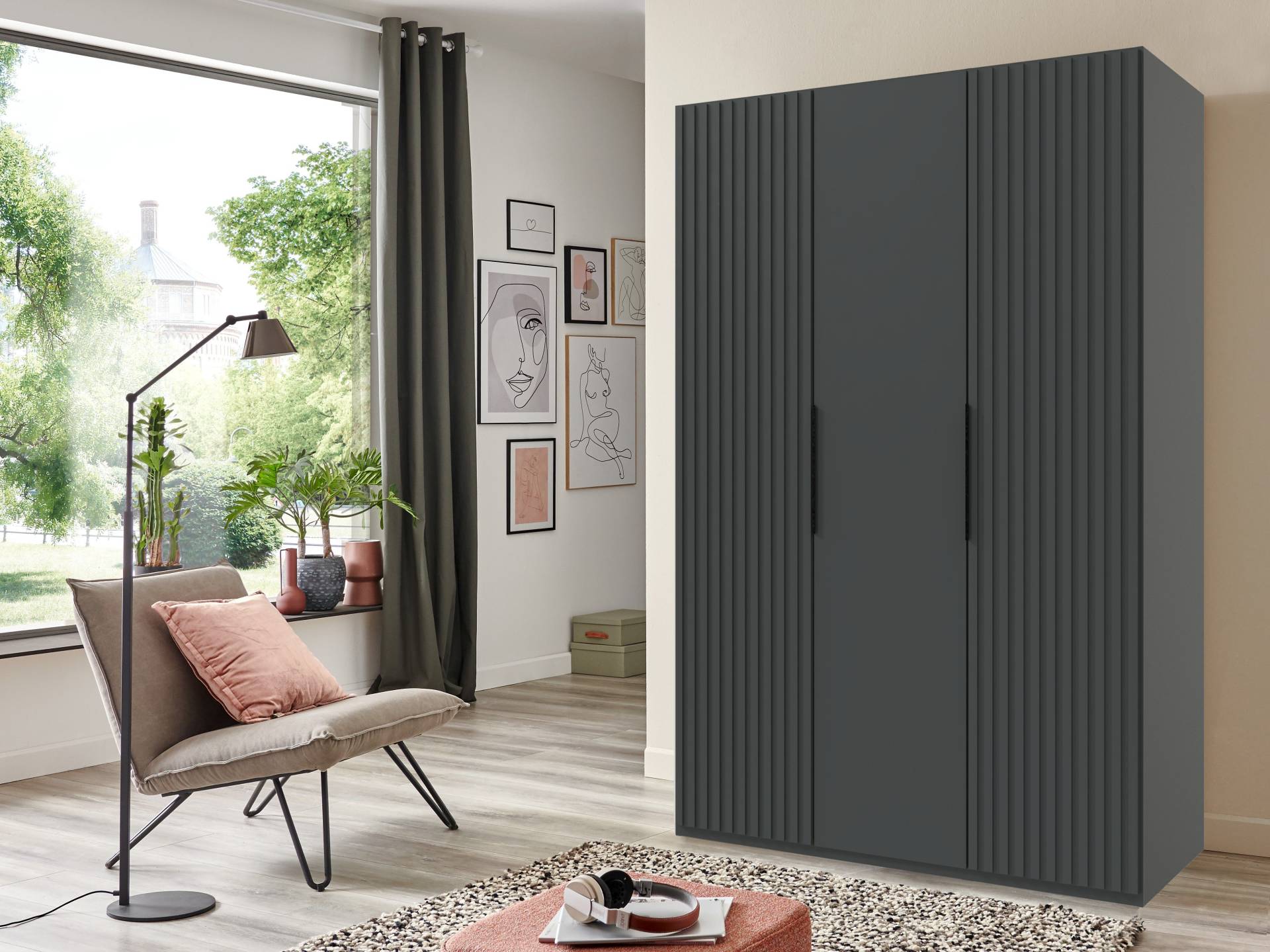 Wimex Drehtürenschrank »Andorra by fresh to go«, Mit 3D-Leisten für Akustikpaneel-Optik Wimex Drehtürenschrank »Andorra by fresh to go«, Mit 3D-Leisten für Akustikpaneel-Optik von Wimex