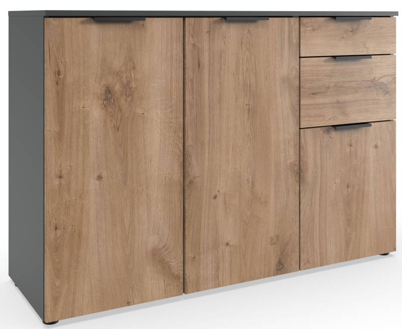 Wimex Kombikommode »Level by fresh to go«, 3-türig mit 2 Schubladen, soft-close Funktion, 122 cm breit, 84cm hoch von Wimex