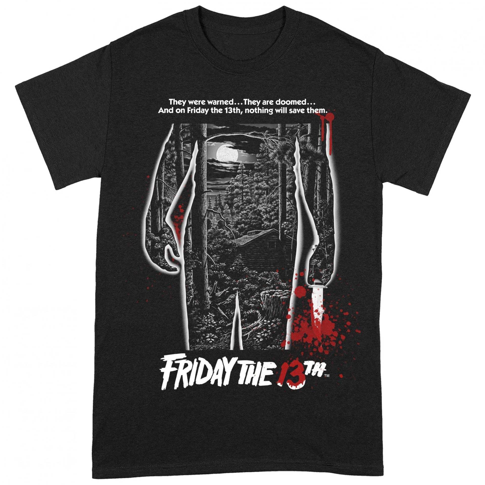 T-shirt Damen Schwarz XXL von Friday The 13th
