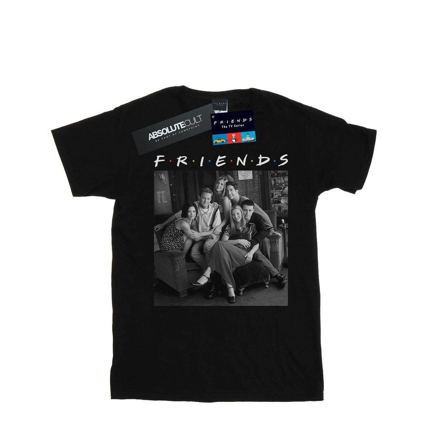 Black And White Photo Tshirt Damen Schwarz XXL von Friends