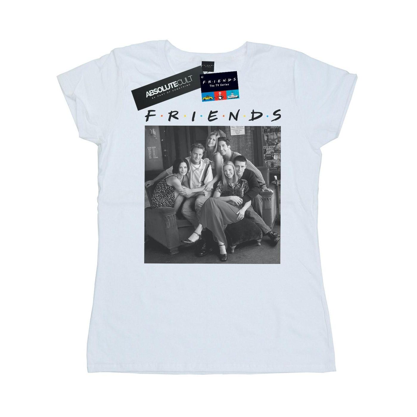 Black And White Photo Tshirt Damen Weiss XXL von Friends