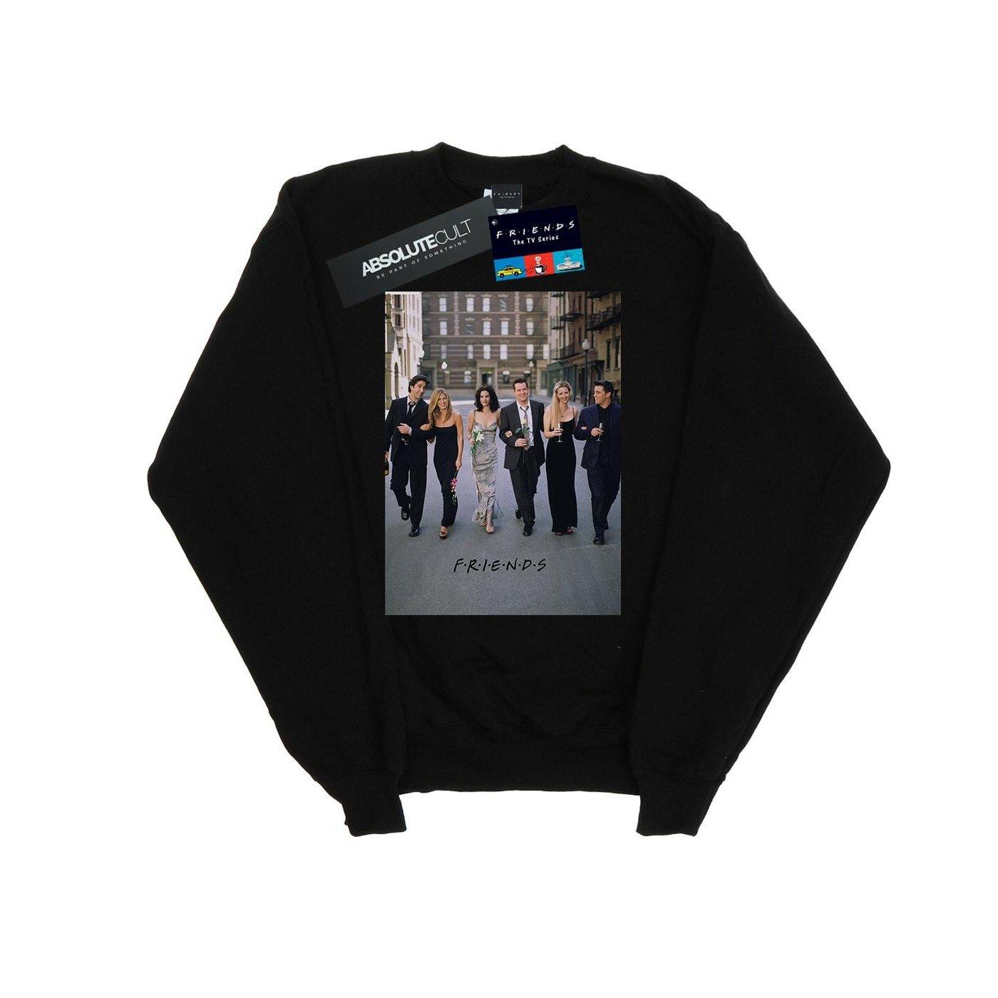 Champagne And Flowers Sweatshirt Damen Schwarz M von Friends