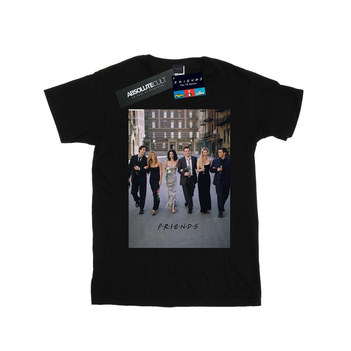 Champagne And Flowers Tshirt Damen Schwarz M von Friends