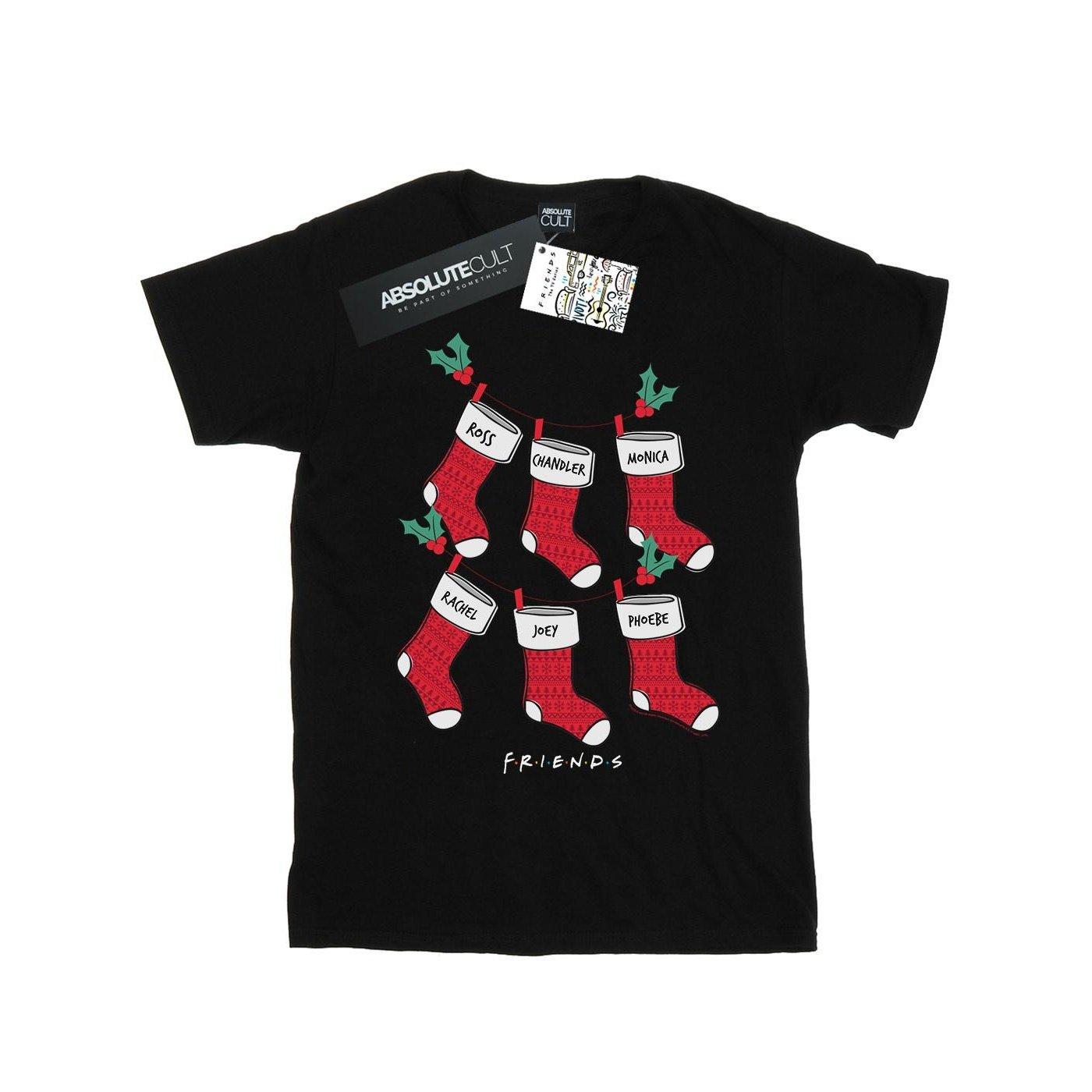 Christmas Stockings Tshirt Damen Schwarz XL von Friends