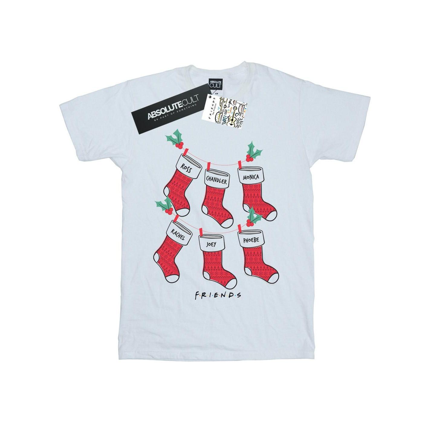 Christmas Stockings Tshirt Damen Weiss L von Friends